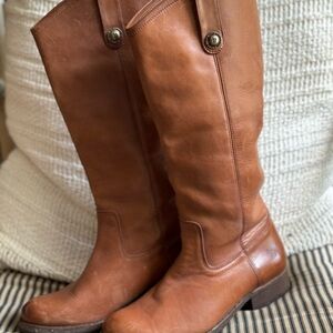 Women’s Frye Melissa Button Lug Tall Leather Riding Boots